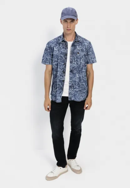 Košeľa Camel Active Shortsleeve Shirt Elemental Blue