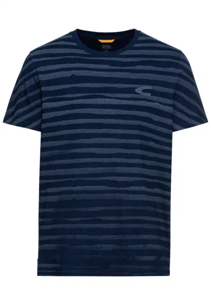 Tričko Camel Active Henley 1/2 Arm Blue