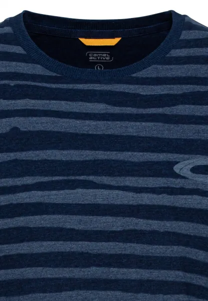 Tričko Camel Active Henley 1/2 Arm Blue