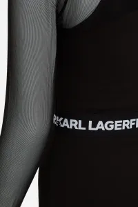 Šaty Karl Lagerfeld Jeans Klj Fitted Mesh Mini Dress Black