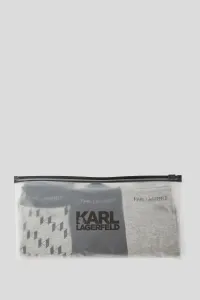 Ponožky Karl Lagerfeld K/Monogram Socks 3 Pack Black/Gray