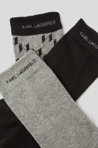 Ponožky Karl Lagerfeld K/Monogram Socks 3 Pack Black/Gray