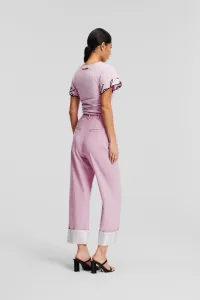 Nohavice Karl Lagerfeld Hun Kim'S Edit Tailored Pants Orchid Bouquet
