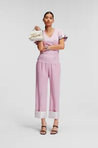 Nohavice Karl Lagerfeld Hun Kim'S Edit Tailored Pants Orchid Bouquet
