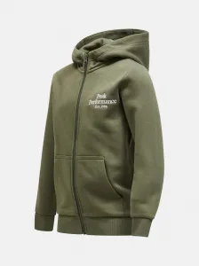 Mikina Peak Performance Jr Original Zip Hood Pine Needle