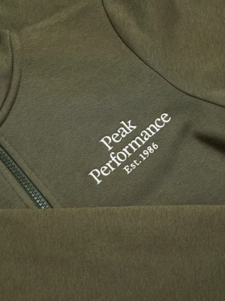 Mikina Peak Performance Jr Original Zip Hood Pine Needle