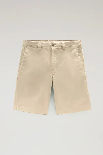 Šortky Woolrich Classic Chino Short Beach Sand