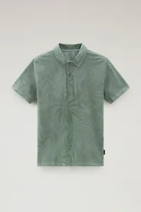 Polokošeľa Woolrich Tropical Overdyed Polo Sage Flower