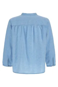 Košeľa Woolrich Cotton Linen Shirt Sea Breeze