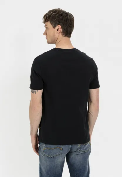 Tričko Camel Active Nos Henley 1/2 Graphite Gray