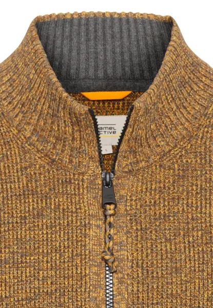 Sveter Camel Active Knitted Jacket Cumin Yellow