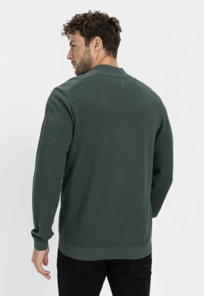 Sveter Camel Active Knitted Jacket Pine Green