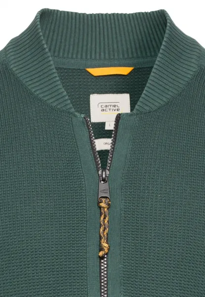 Sveter Camel Active Knitted Jacket Pine Green