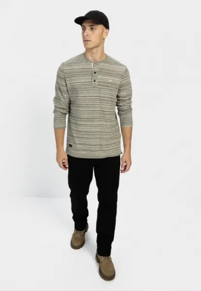 Tričko Camel Active Henley 1/1 Arm Creme