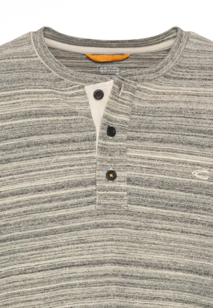 Tričko Camel Active Henley 1/1 Arm Creme
