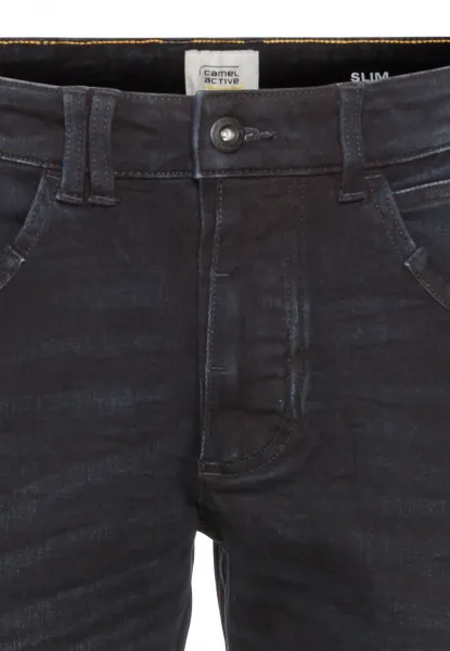 Džínsy Camel Active Denim-Slim Fit Night Blue Check