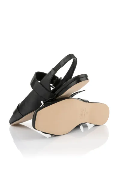 Balerínky Karl Lagerfeld Konnie Double Strap Pump Black Lthr W/Silver