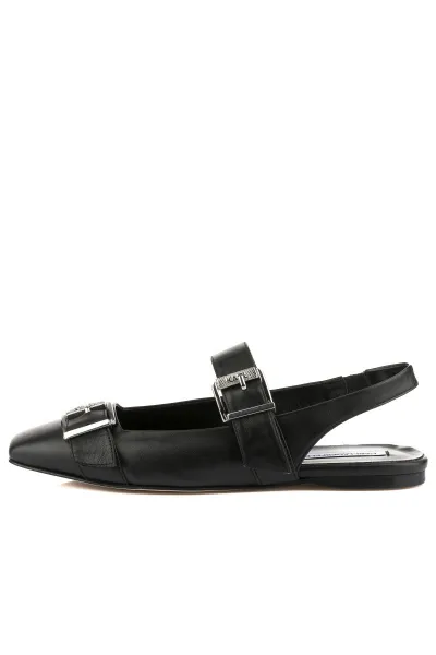 Balerínky Karl Lagerfeld Konnie Double Strap Pump Black Lthr W/Silver