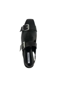 Balerínky Karl Lagerfeld Konnie Double Strap Pump Black Lthr W/Silver