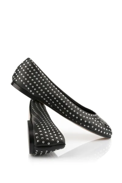 Balerínky Karl Lagerfeld Karo Microstud Pump Black Pu W/Silver