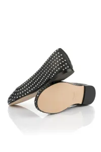 Balerínky Karl Lagerfeld Karo Microstud Pump Black Pu W/Silver