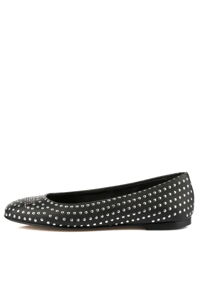 Balerínky Karl Lagerfeld Karo Microstud Pump Black Pu W/Silver