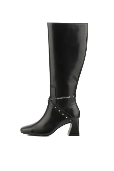 Čižmy Karl Lagerfeld Beata Studs Knee Boot Black Lthr