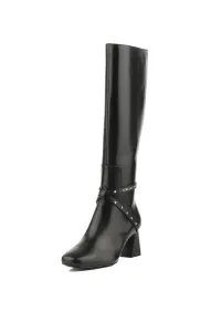Čižmy Karl Lagerfeld Beata Studs Knee Boot Black Lthr