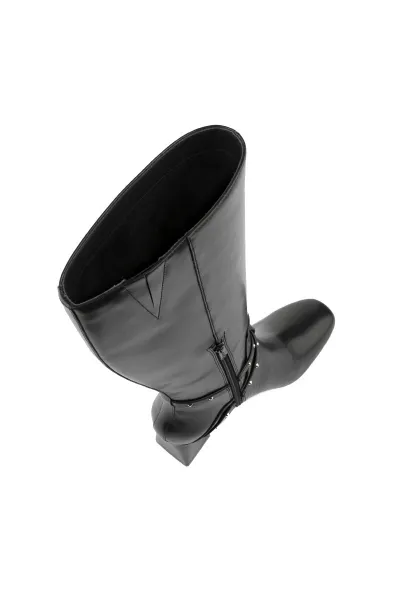 Čižmy Karl Lagerfeld Beata Studs Knee Boot Black Lthr