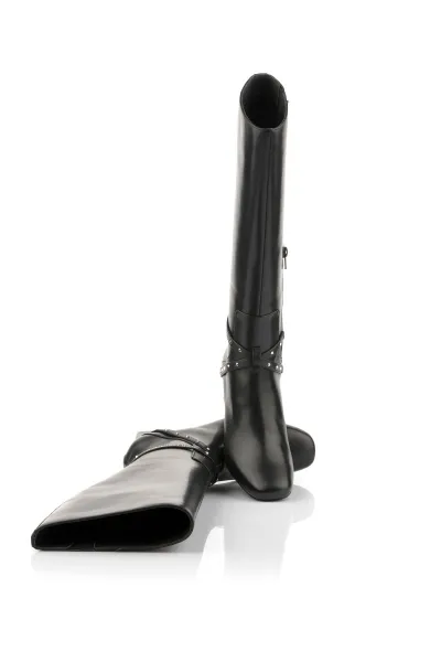 Čižmy Karl Lagerfeld Beata Studs Knee Boot Black Lthr