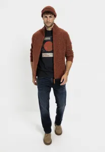 Sveter Camel Active Knitted Jacket Brick Red