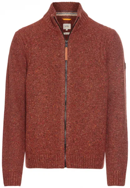 Sveter Camel Active Knitted Jacket Brick Red