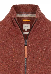 Sveter Camel Active Knitted Jacket Brick Red