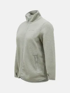 Mikina Peak Performance W Pile Zip Jacket Limit Green