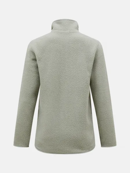 Mikina Peak Performance W Pile Zip Jacket Limit Green