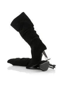 Čižmy Karl Lagerfeld Kl Tower Slouch Knee Boot Black Suede