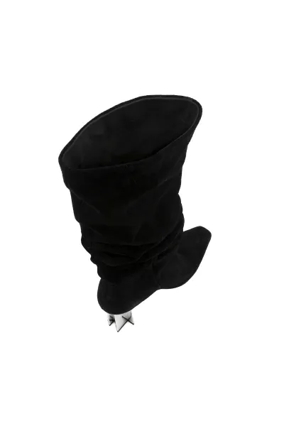 Čižmy Karl Lagerfeld Kl Tower Slouch Knee Boot Black Suede