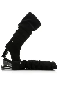 Čižmy Karl Lagerfeld Kl Tower Slouch Knee Boot Black Suede