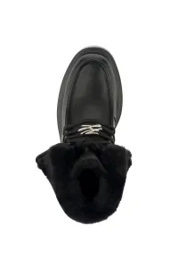 Členková Obuv Karl Lagerfeld Macie Fold Over Fleece Bt Black Lthr