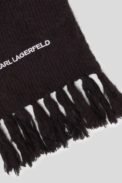 Šál Karl Lagerfeld K/Essential Knit Scarf Black