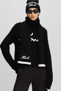 Šál Karl Lagerfeld K/Signature Knit Scarf Black/White