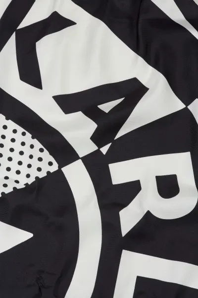 Šatka Karl Lagerfeld K/Circle Silk Scarf Black/White