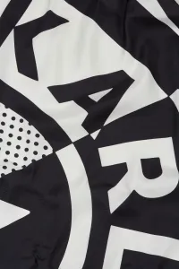 Šatka Karl Lagerfeld K/Circle Silk Scarf Black/White