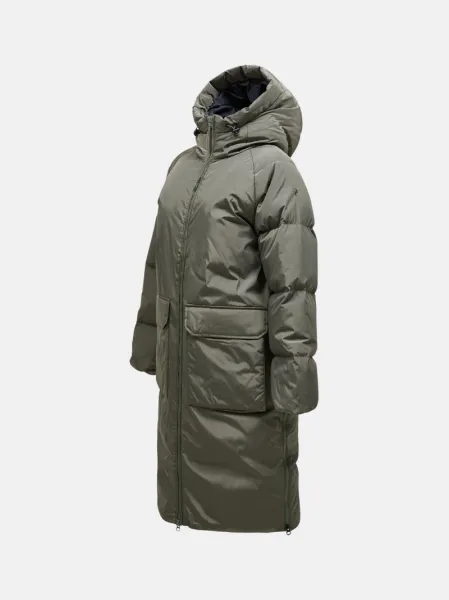 Kabát Peak Performance W Bluebird Down Coat Pine Needle