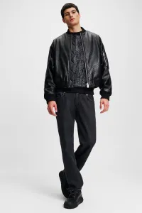 Bunda Karl Lagerfeld Jeans Klj Cracked Pu Bomber Black