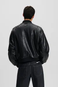 Bunda Karl Lagerfeld Jeans Klj Cracked Pu Bomber Black