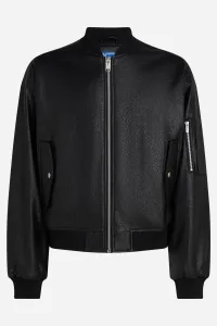 Bunda Karl Lagerfeld Jeans Klj Cracked Pu Bomber Black