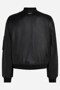 Bunda Karl Lagerfeld Jeans Klj Cracked Pu Bomber Black