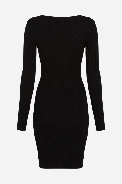 Šaty Karl Lagerfeld Jeans Klj Lslv Knitted Logo Dress Black