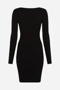 Šaty Karl Lagerfeld Jeans Klj Lslv Knitted Logo Dress Black